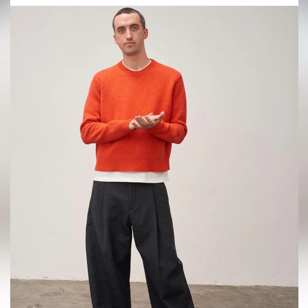 Studio Nicholson Sorello English Lambswool Crewneck Pullover Sweater - Picture 2 of 7